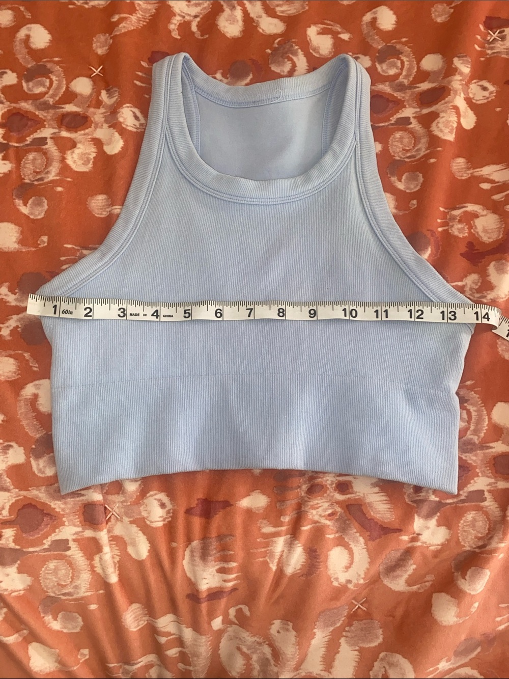 ALO Yoga Light Blue Ribbed Crop Tank - Picture 7 of 11